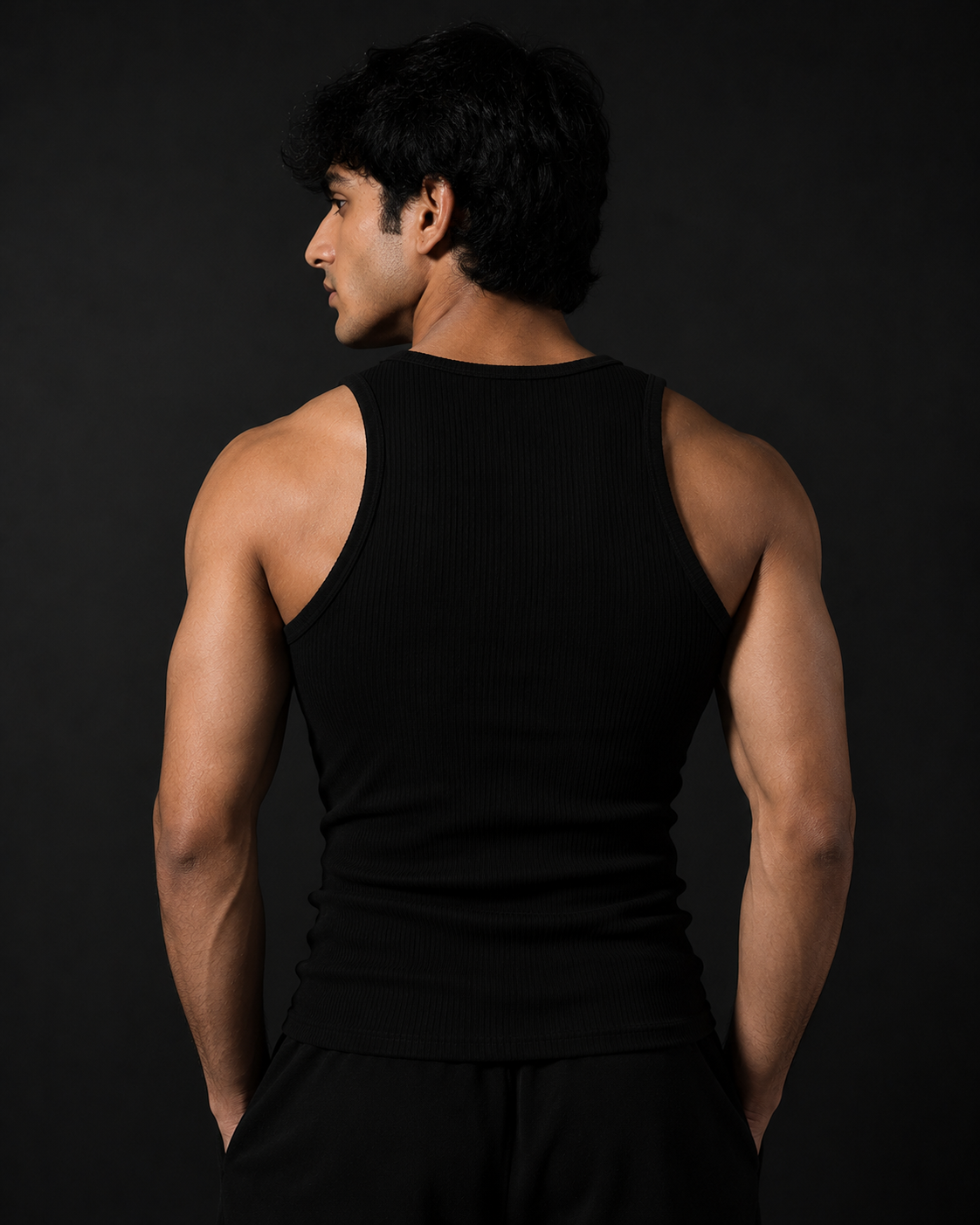 Embroidered Ribbed Vest