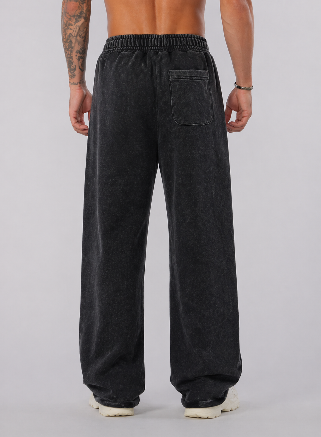 Black Mineral Washed Trouser