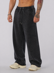 Black Mineral Washed Trouser